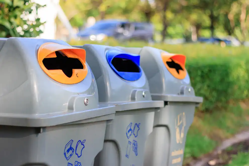 Don't neglect waste management in your food truck business in Austin, TX - image of waste and recycling bins