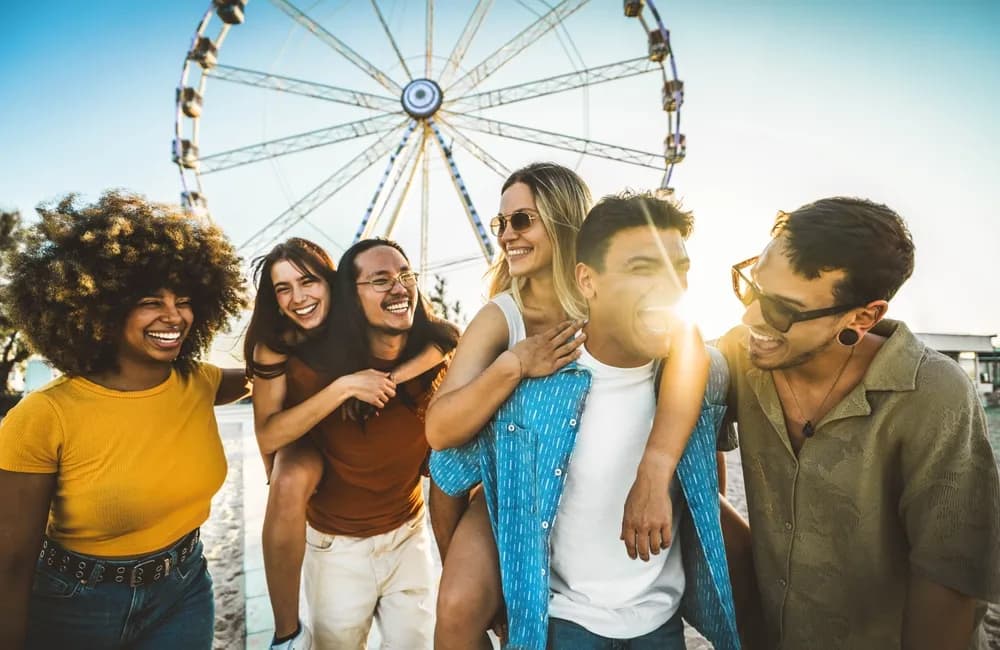 A group of friends enjoy the outdoors in Orlando. Orlando is a great place to start a food truck business due to its vibrant food scene and high tourist traffic.