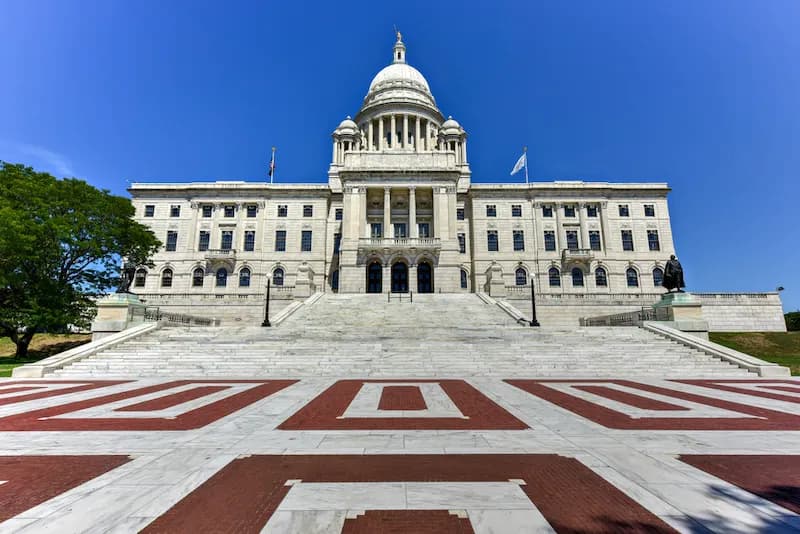 The state capitol building of Rhode Island.