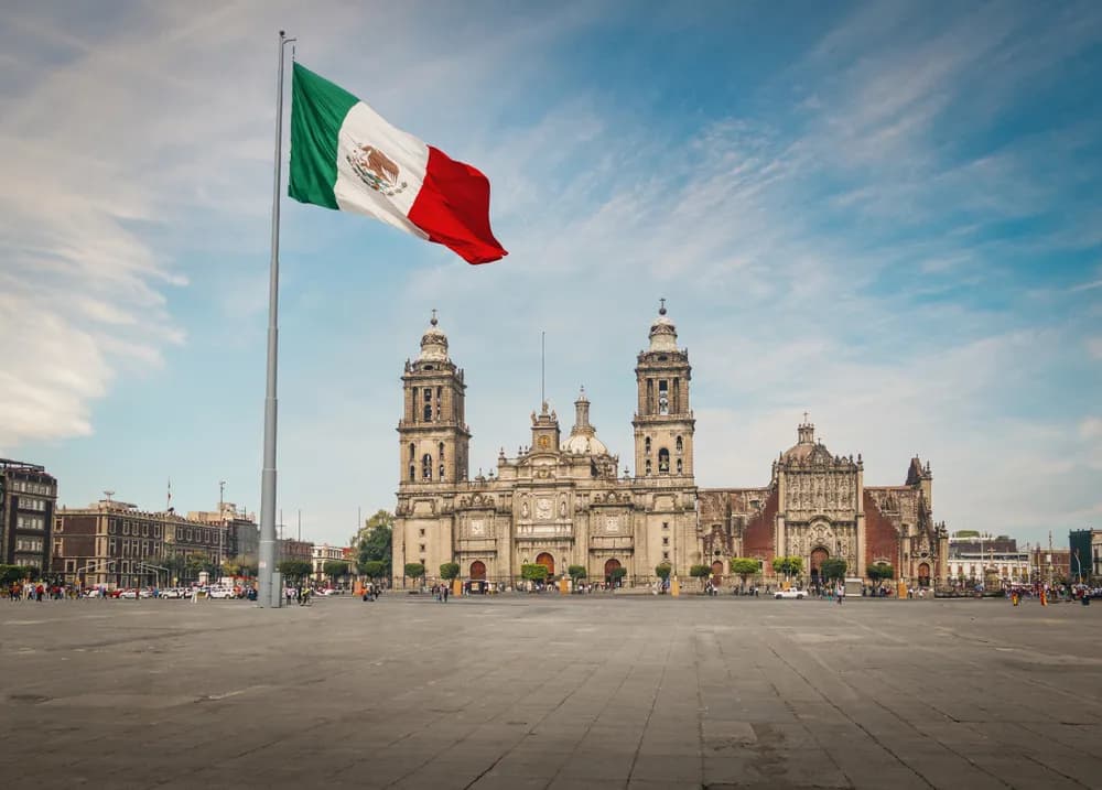 The Zocalo, or main square, in Mexico City. Mexico is home to some of the best culinary schools in the world.