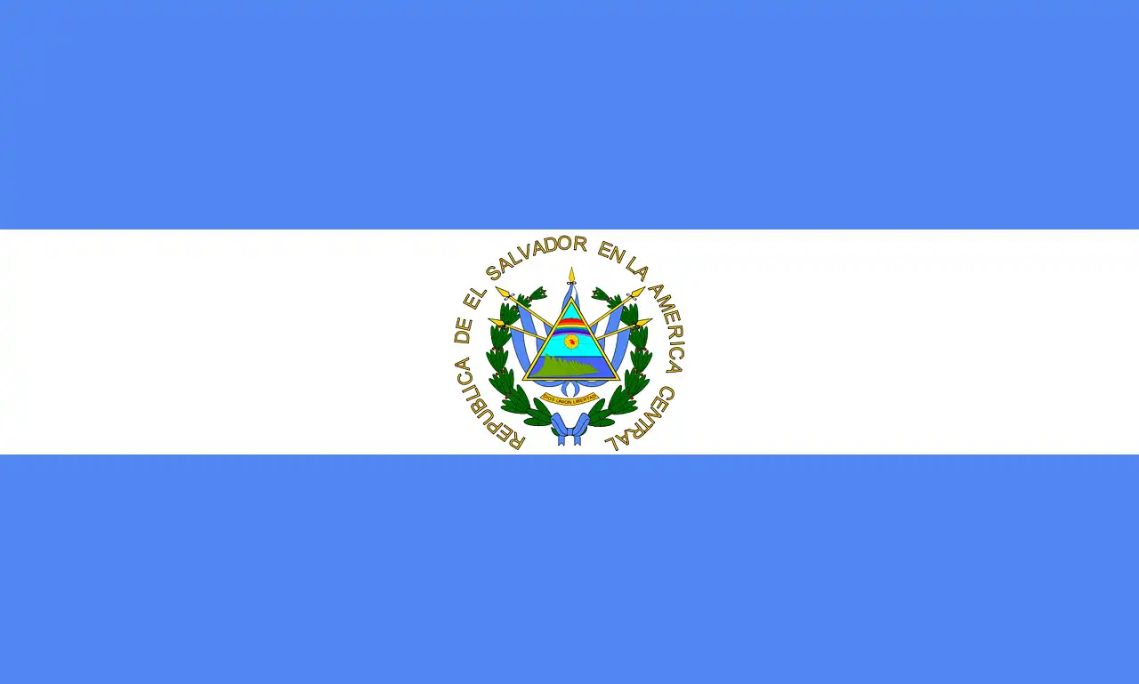 The flag of El Salvador, where Hugo is a popular food delivery app.