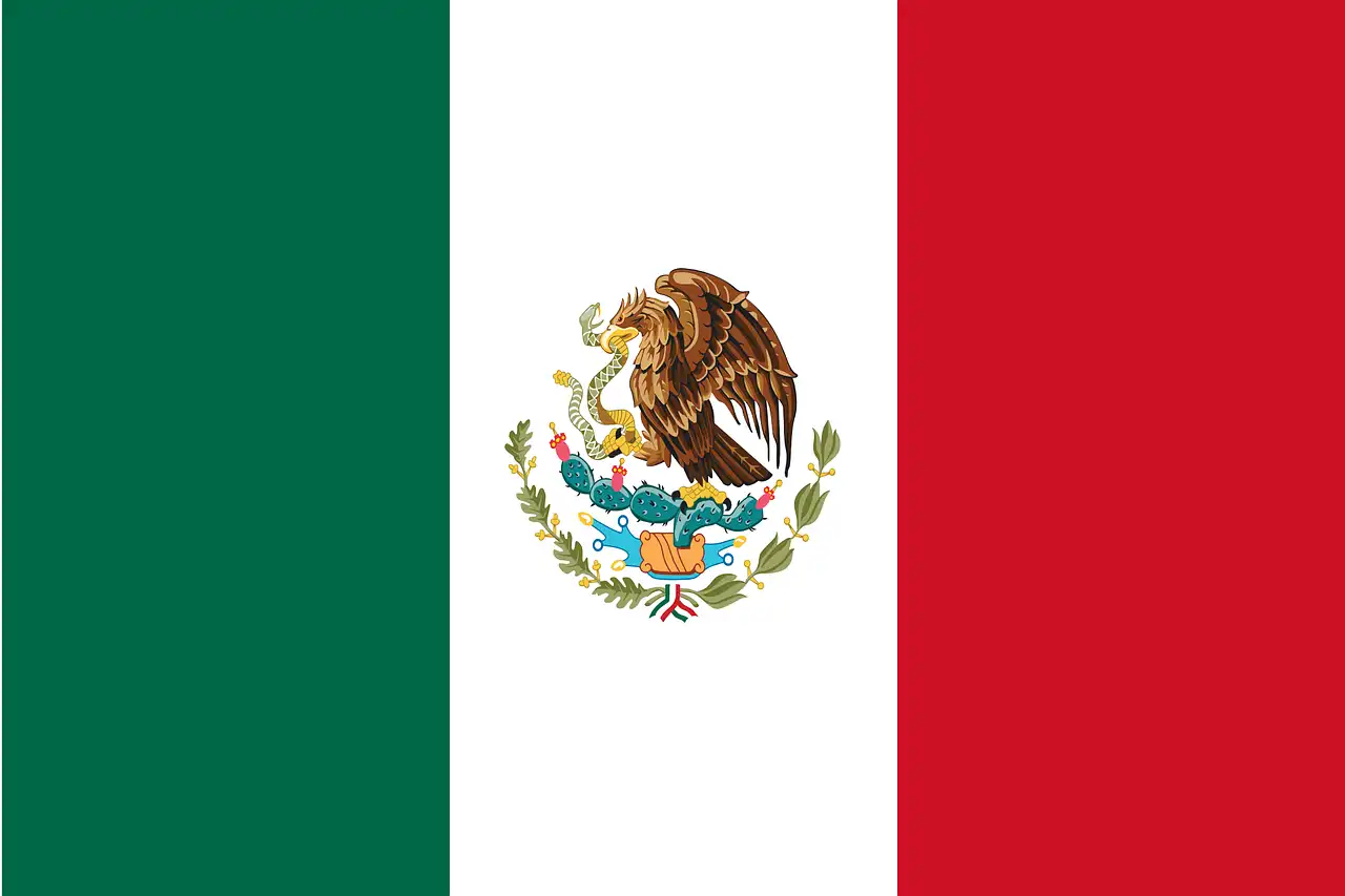 The flag of Mexico, where Rappi and DiDi Food are popular food delivery apps.